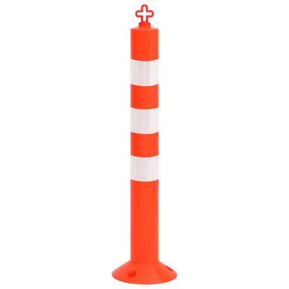 Zahrazovací Sloupky K Řízení Dopravy 4 Ks S Řetězem 75 Cm Pe