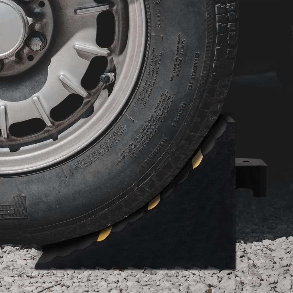 Zakládací Klíny Pod Kola 4 Ks 16 X 9 X 9 Cm Guma