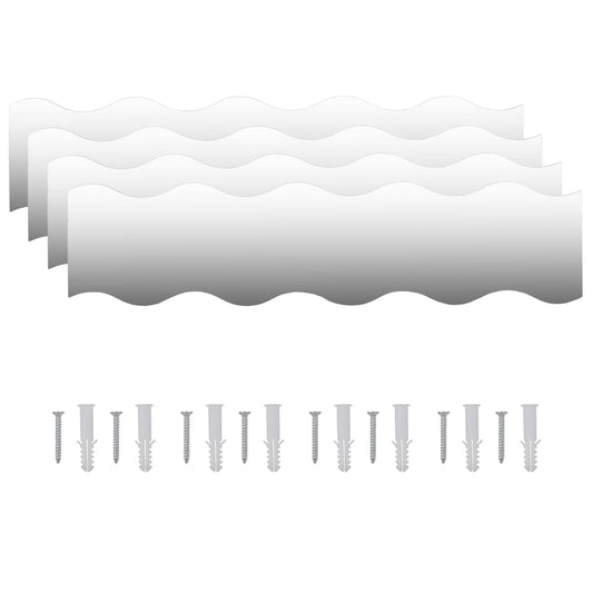 Nástěnná Zrcadla 4 Ks Vlnité Sklo