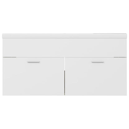 Skříňka Se Zápustným Umyvadlem Kompozit Bílá A Dub Sonoma