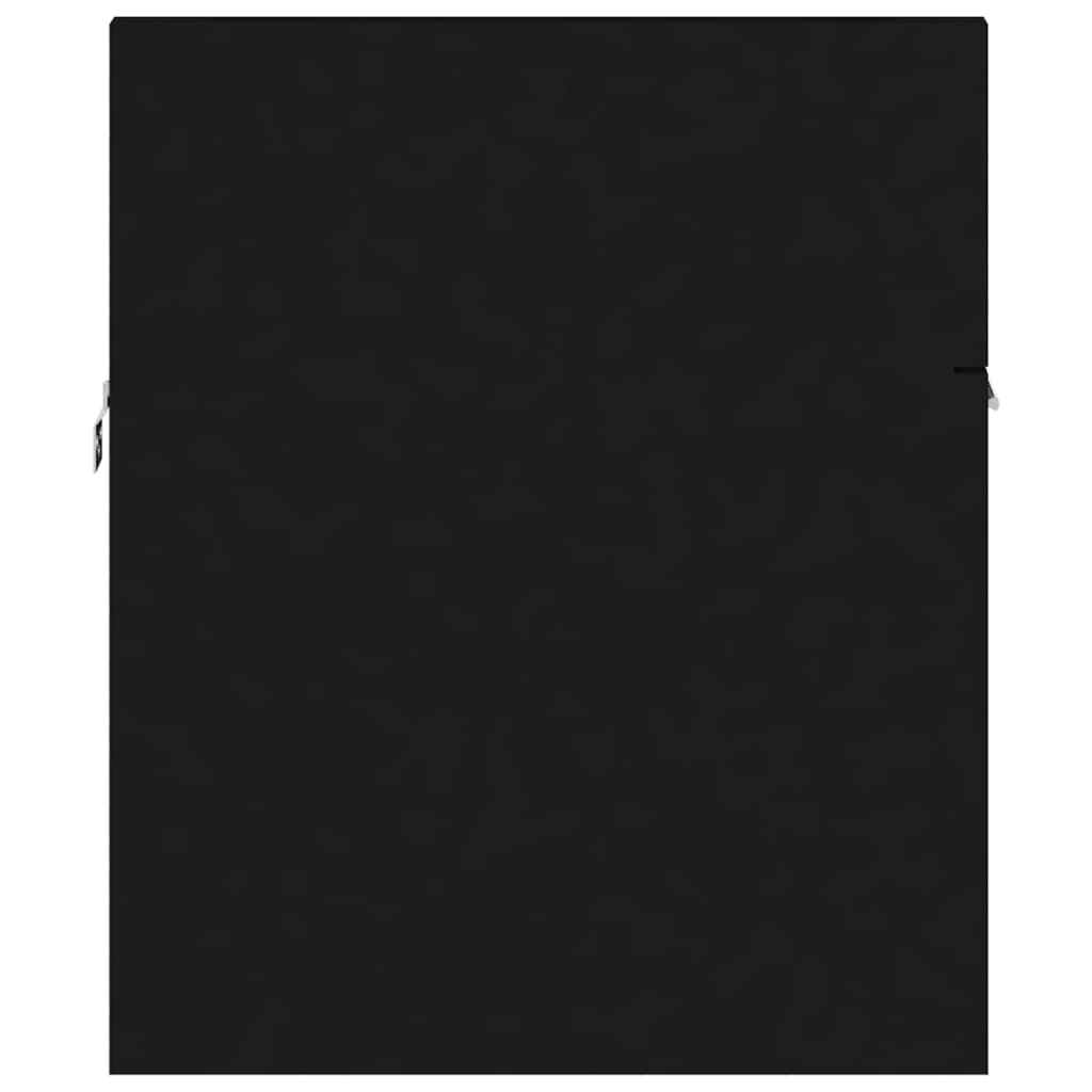 Set Koupelnového Nábytku Černý Kompozitní Dřevo Černá