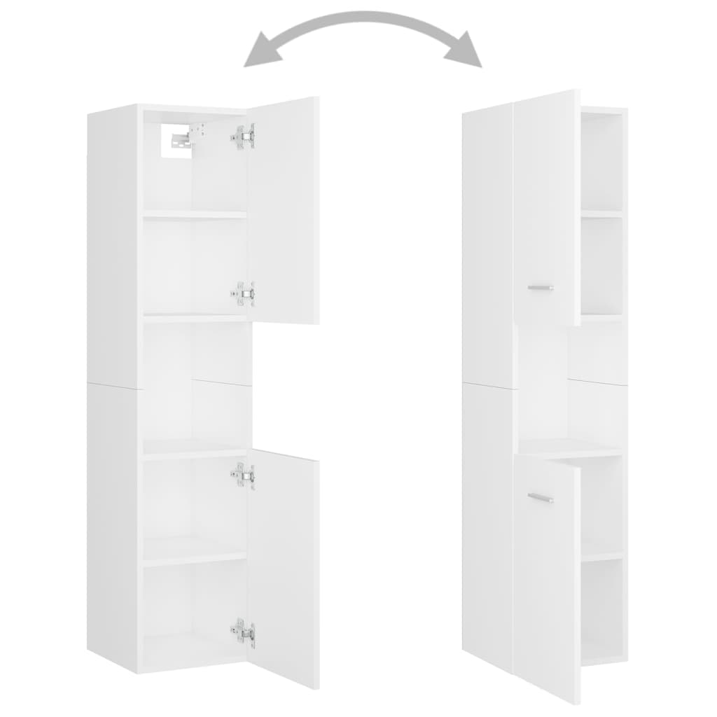 Set Koupelnového Nábytku Bílý Dřevotříska