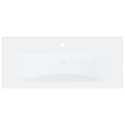 Skříňka Se Zápustným Umyvadlem Kompozitní Dřevo Bílá