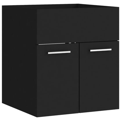 Set Koupelnového Nábytku Černý Dřevotříska