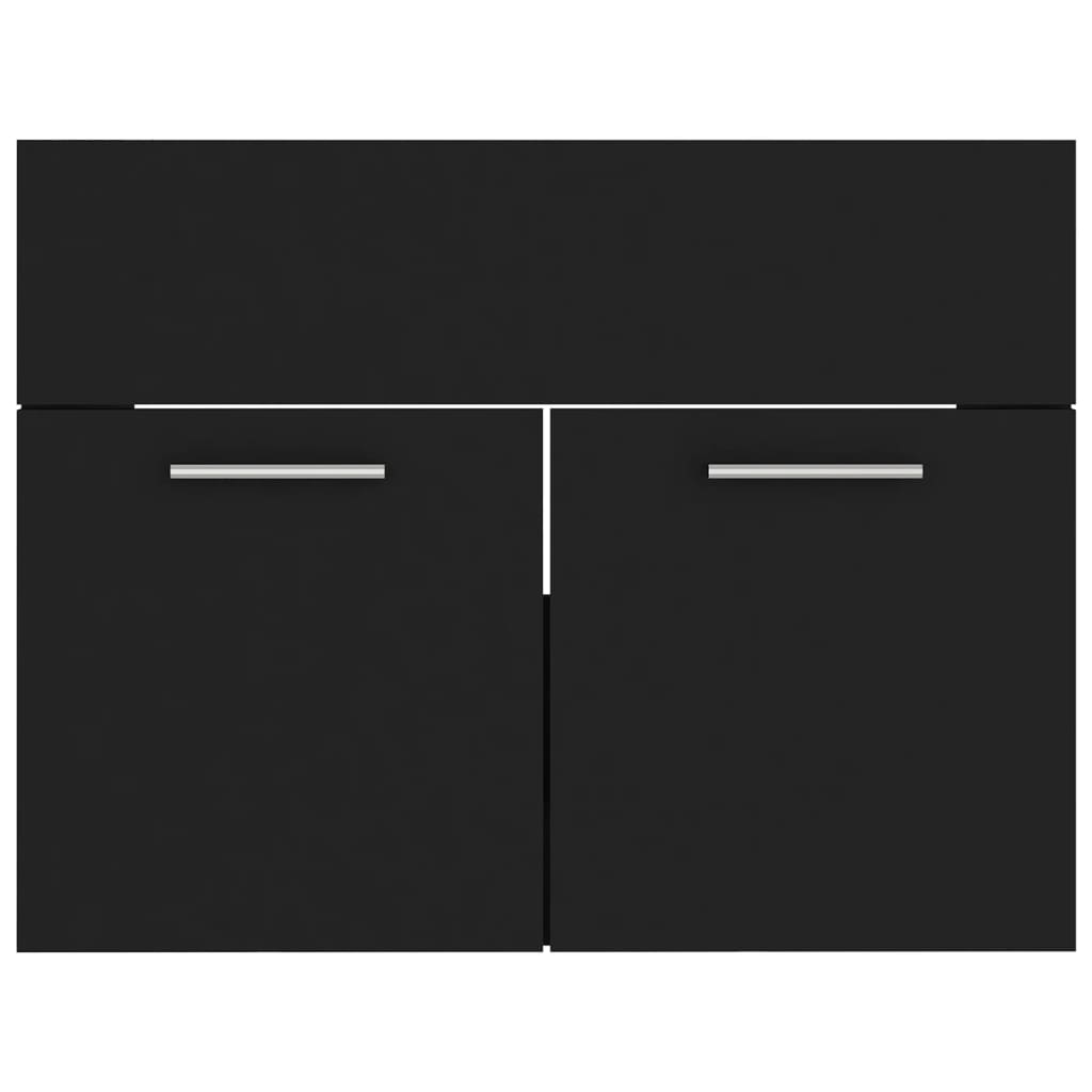 Set Koupelnového Nábytku Černý Dřevotříska