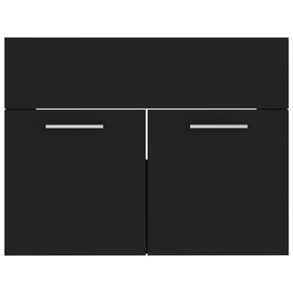 Set Koupelnového Nábytku Černý Dřevotříska