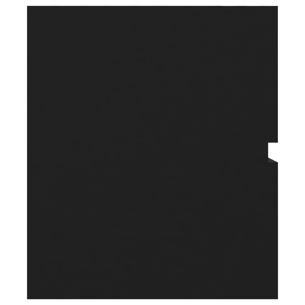 Skříňka Se Zápustným Umyvadlem Černá Kompozitní Dřevo Černá