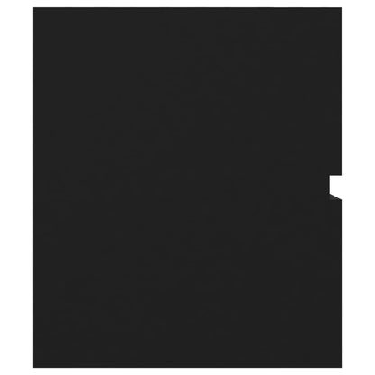 Skříňka Se Zápustným Umyvadlem Černá Kompozitní Dřevo Černá