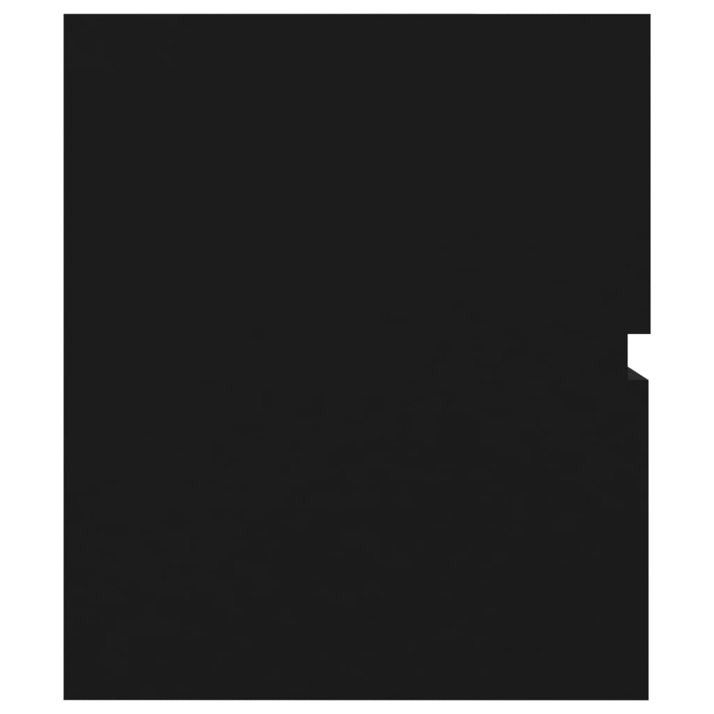 Set Koupelnového Nábytku Černý Dřevotříska Černá