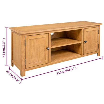 Tv Stolek 110 X 35 X 44 Cm Masivní Dubové Dřevo