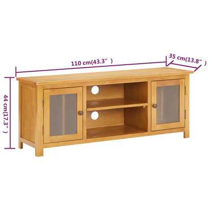 Tv Stolek 110 X 35 X 44 Cm Masivní Dubové Dřevo