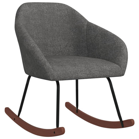 Houpací Křeslo Tmavě Šedé Textil