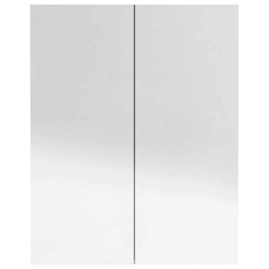 Koupelnová Skříňka Se Zrcadlem 60 X 15 X 75 Cm Mdf Zářivě Šedá