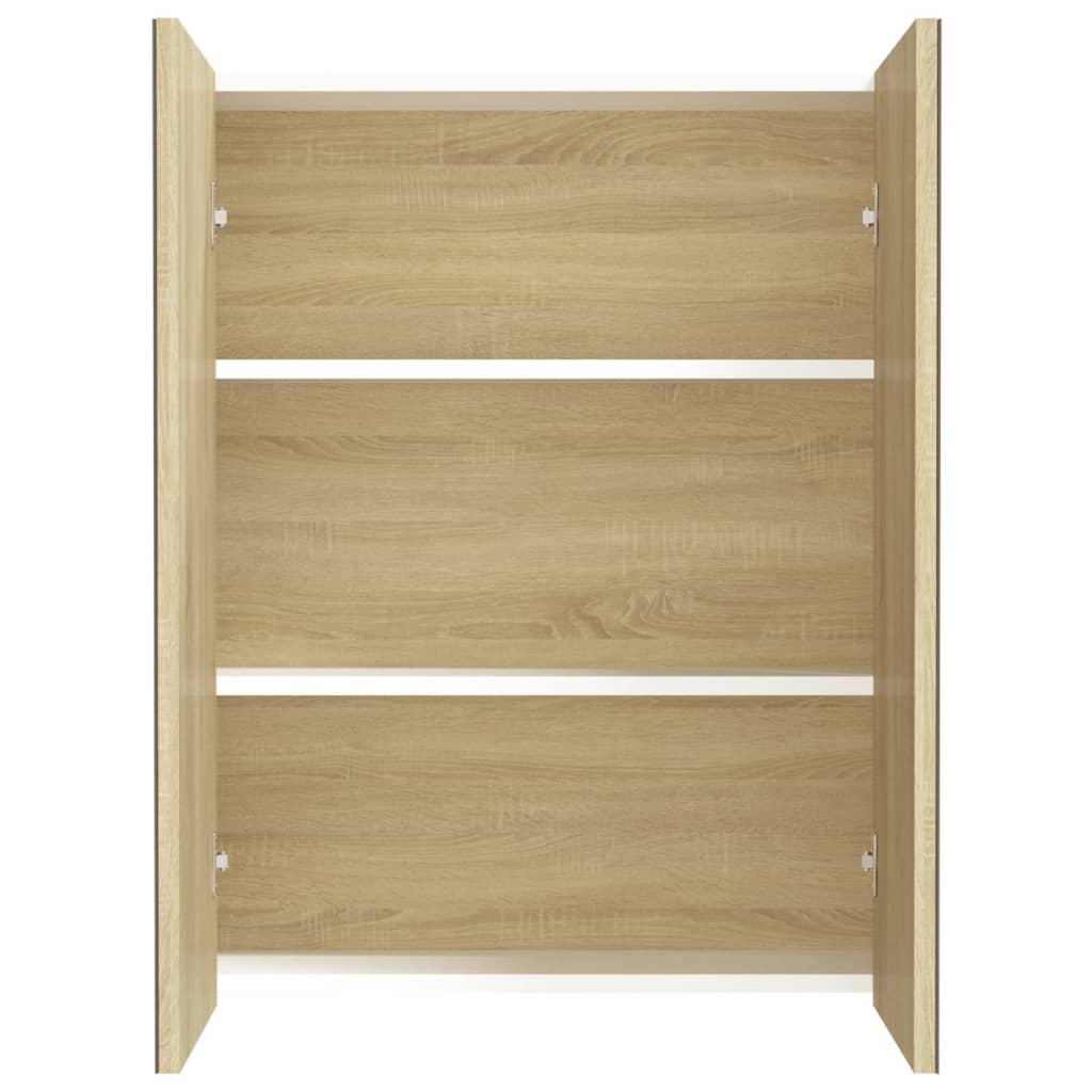 Koupelnová Skříňka Se Zrcadlem 60X15X75 Cm Mdf