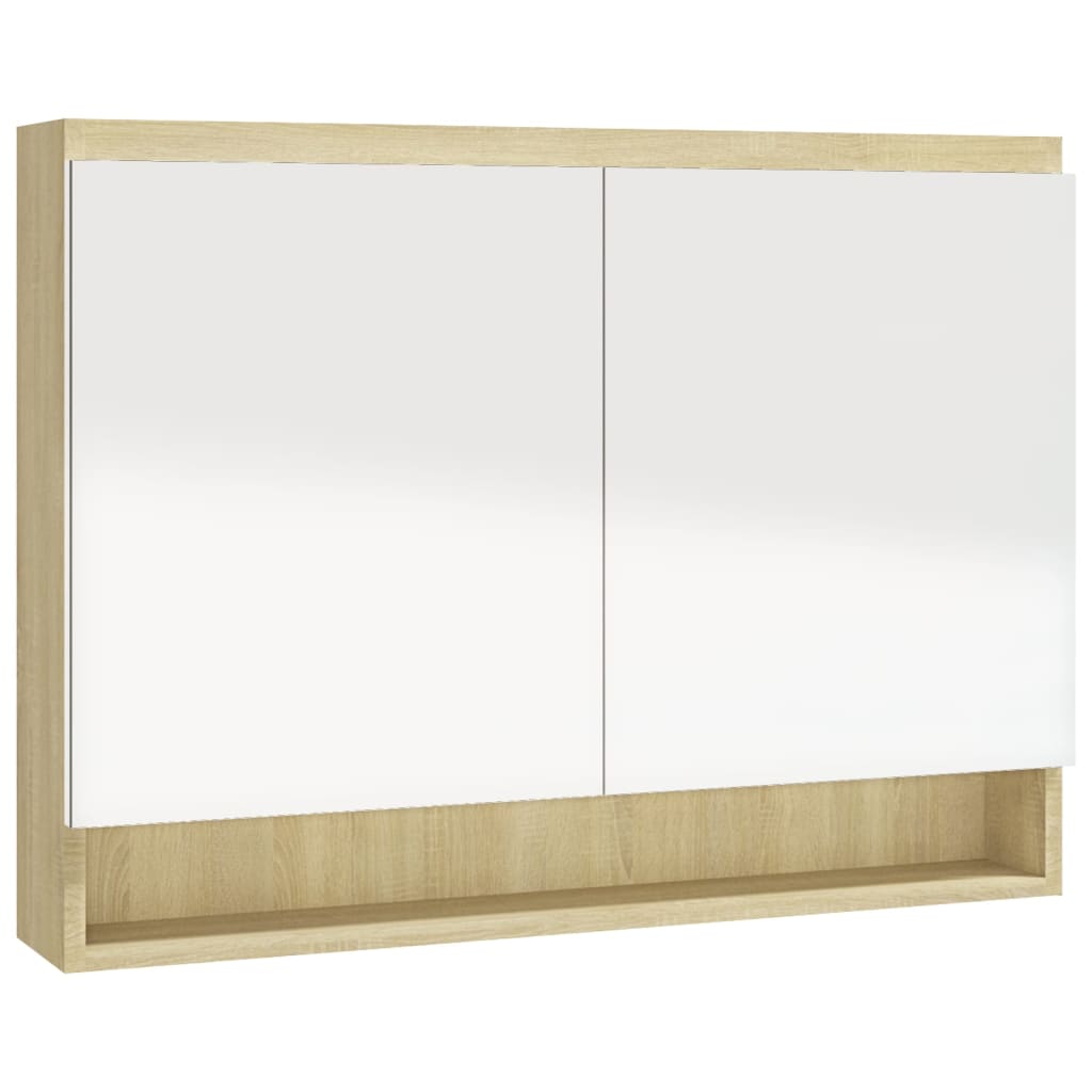 Koupelnová Skříňka Se Zrcadlem 80 X 15 X 60 Cm Mdf