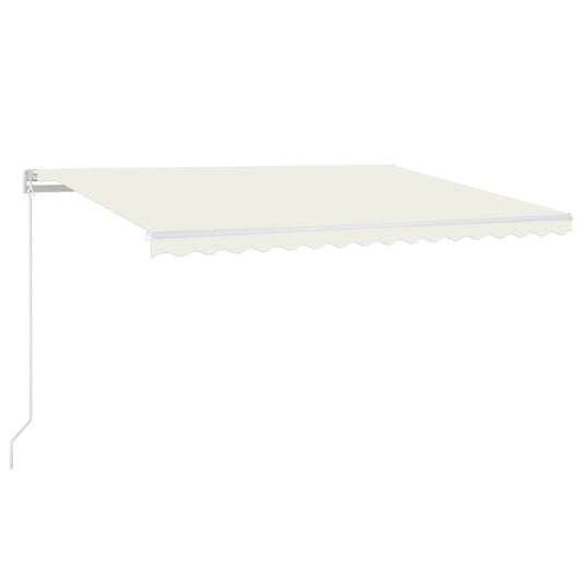Ručně Zatahovací Markýza S Led Světlem 400 X 350 Cm Krémová