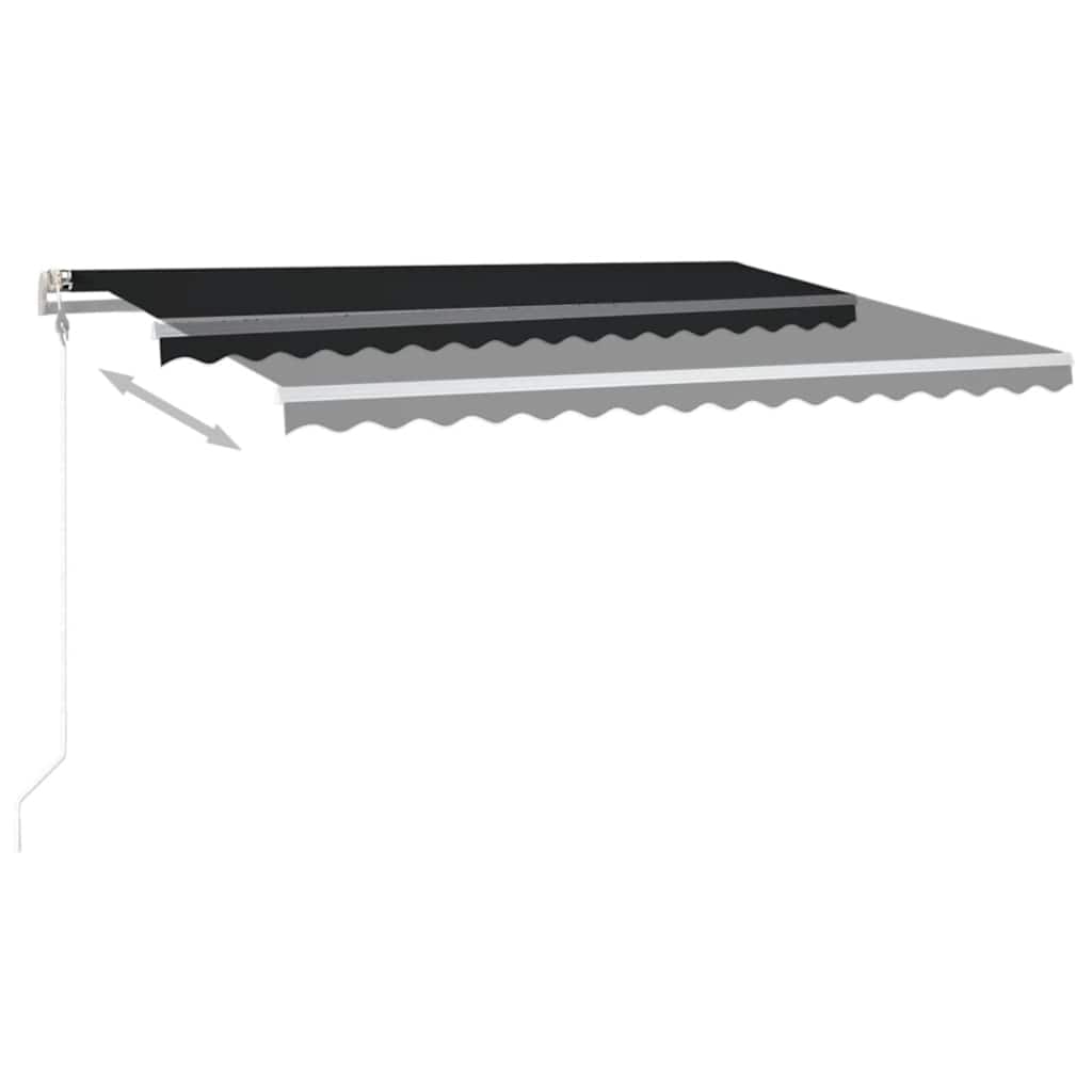 Automatická Markýza Led A Senzor Větru 400X350 Cm Antracitová