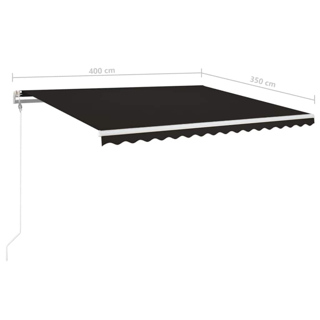 Automatická Markýza Led A Senzor Větru 400X350 Cm Antracitová
