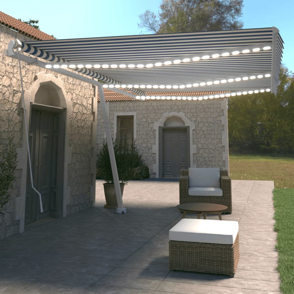 Ručně Zatahovací Markýza S Led Světlem