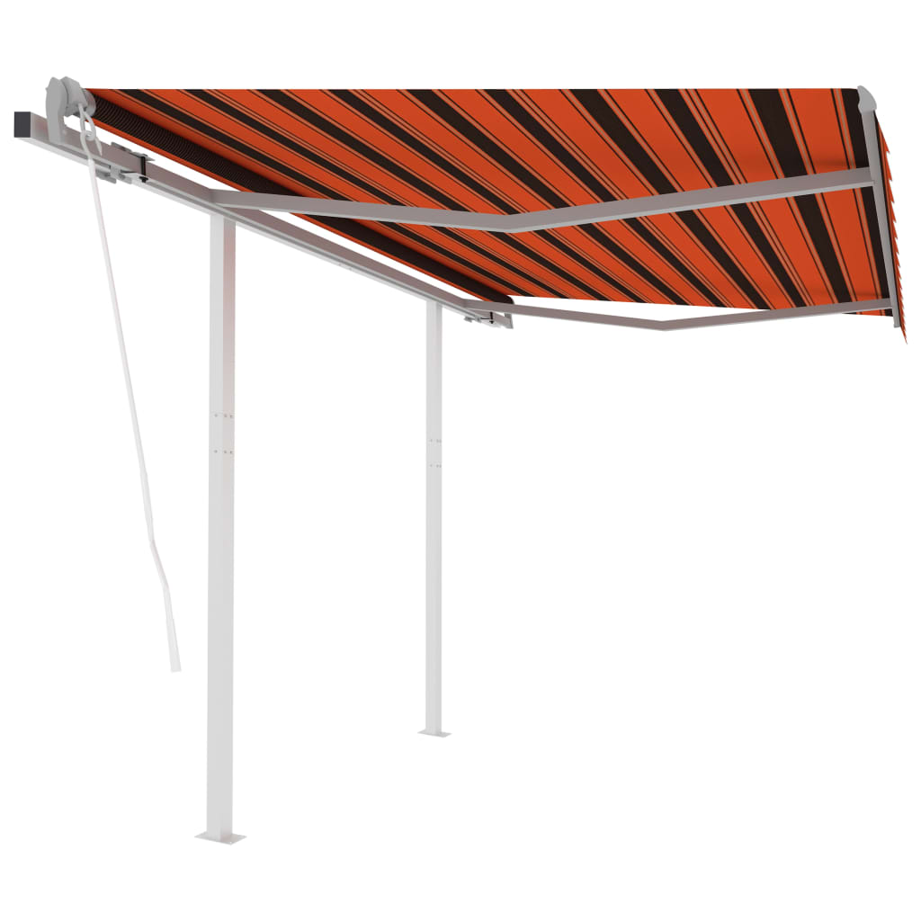Automatická Zatahovací Markýza Se Sloupky 3,5 X 2,5 M Žlutobílá