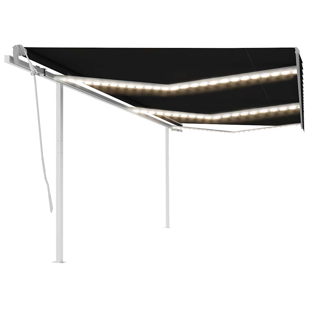 Ručně Zatahovací Markýza S Led Světlem 4 X 3,5 M