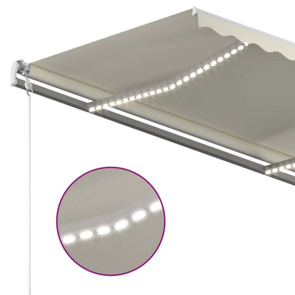 Ručně Zatahovací Markýza S Led Světlem 4 X 3,5 M