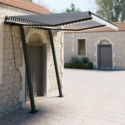 Ručně Zatahovací Markýza S Led Světlem 4,5 X 3 M