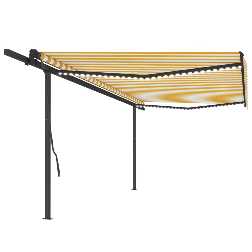 Ručně Zatahovací Markýza S Led Světlem 4,5 X 3 M