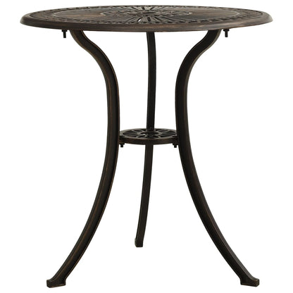 3Dílný Bistro Set Litý Hliník Bronzový