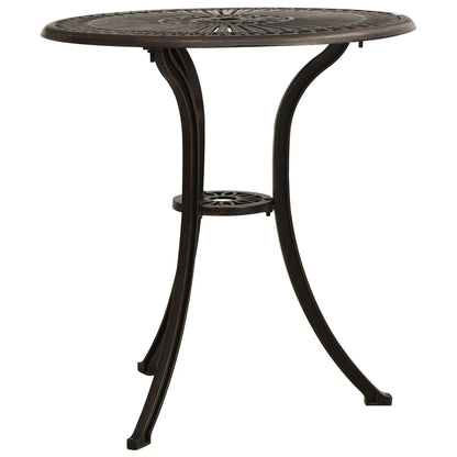 3Dílný Bistro Set Litý Hliník Bronzový