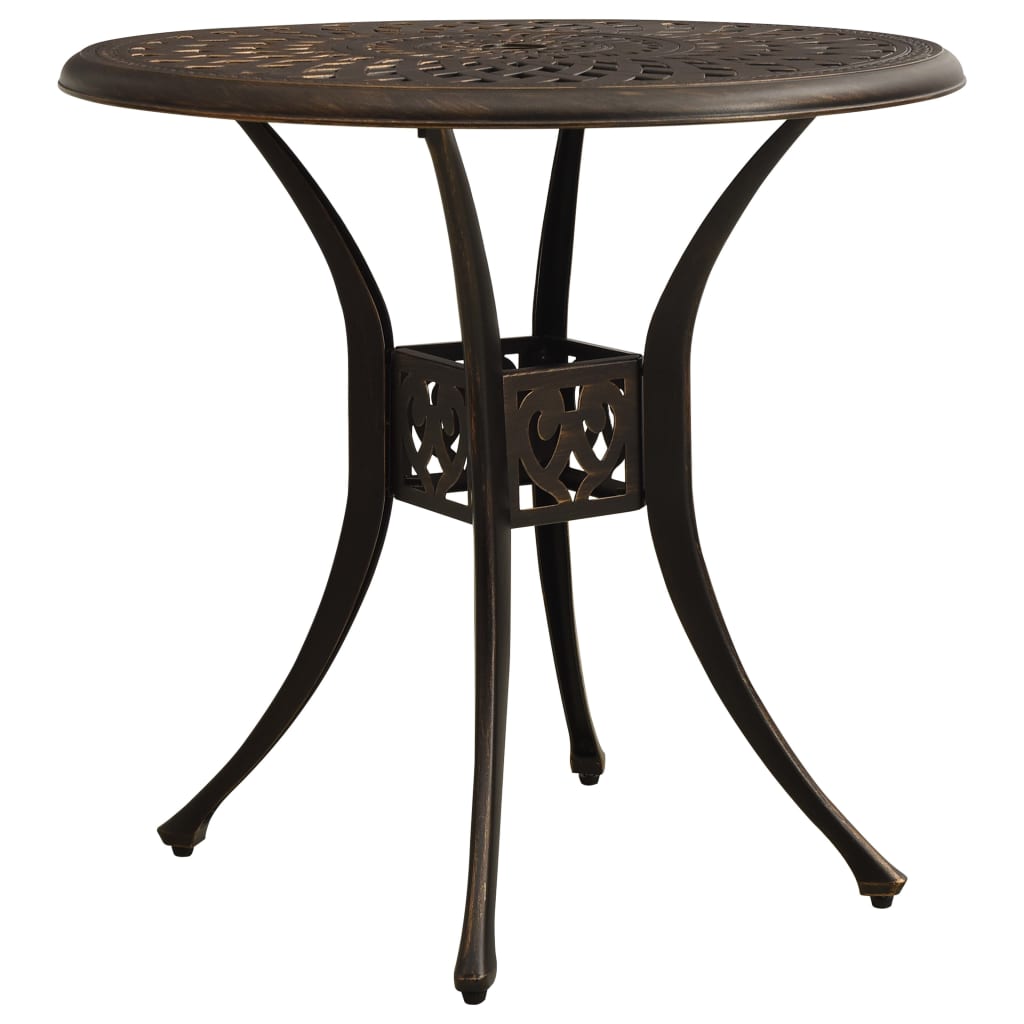 3Dílný Bistro Set Litý Hliník Bronzový