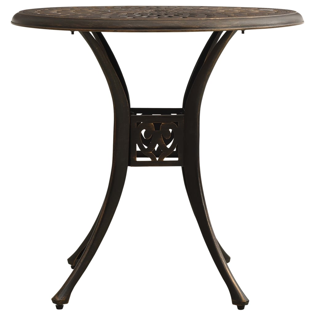 3Dílný Bistro Set Litý Hliník Bronzový