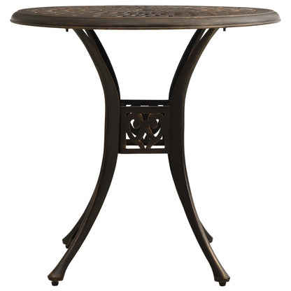 3Dílný Bistro Set Litý Hliník Bronzový