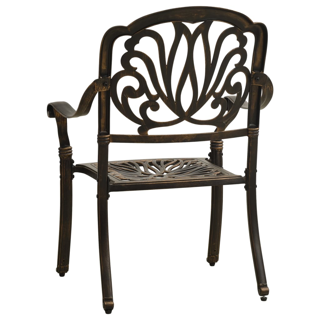 3Dílný Bistro Set Litý Hliník Bronzový