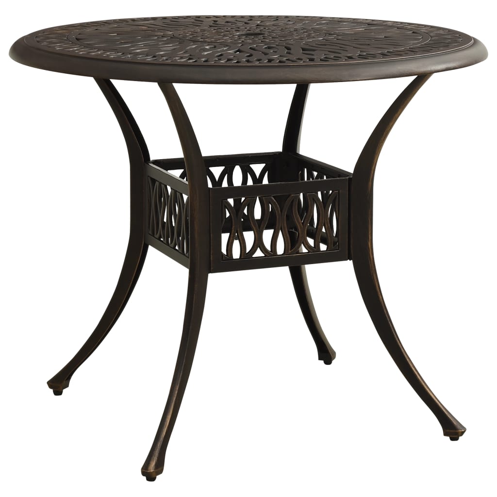 3Dílný Bistro Set Litý Hliník Bronzový