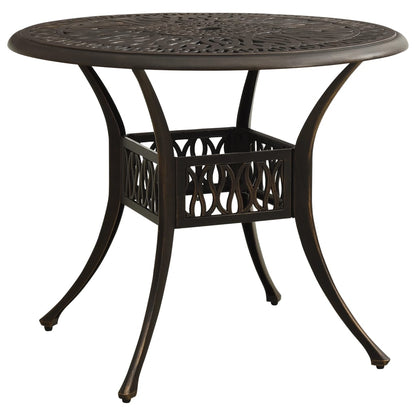 3Dílný Bistro Set Litý Hliník Bronzový