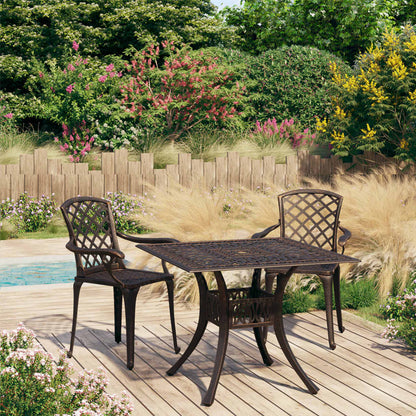 3Dílný Bistro Set Litý Hliník Bílý