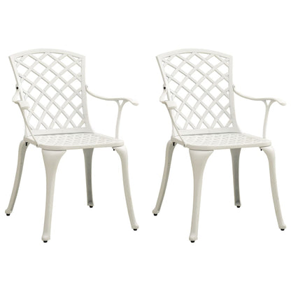 3Dílný Bistro Set Litý Hliník Bílý