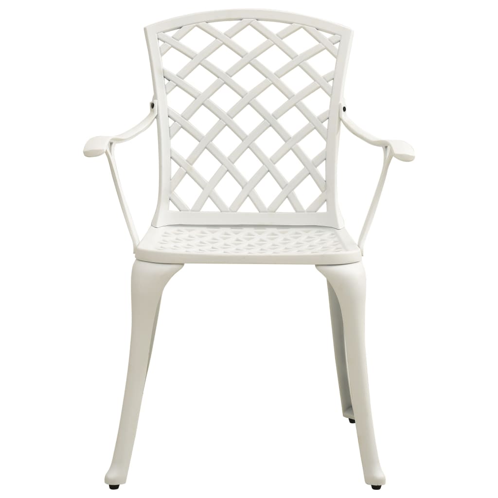 3Dílný Bistro Set Litý Hliník Bílý