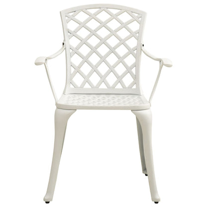 3Dílný Bistro Set Litý Hliník Bílý