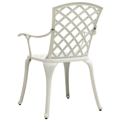 3Dílný Bistro Set Litý Hliník Bílý