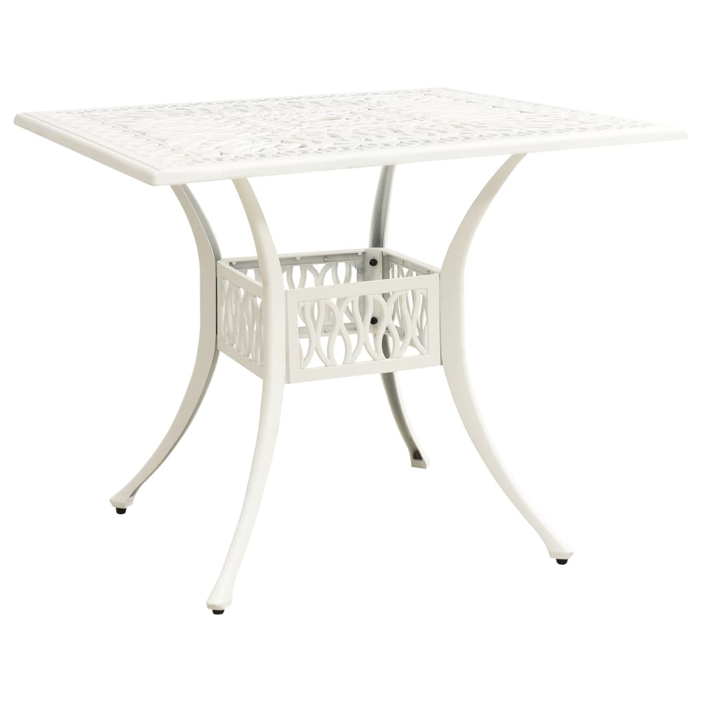 3Dílný Bistro Set Litý Hliník Bílý
