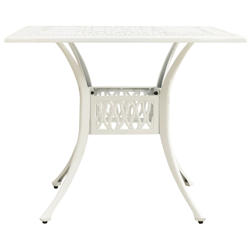 3Dílný Bistro Set Litý Hliník Bílý