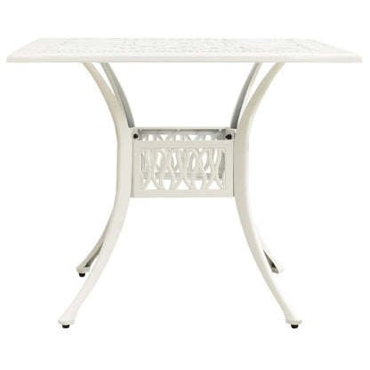 3Dílný Bistro Set Litý Hliník Bílý