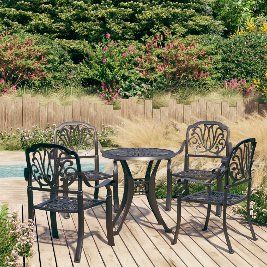 3Dílný Bistro Set Litý Hliník Bronzový