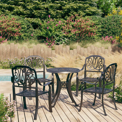 3Dílný Bistro Set Litý Hliník Bronzový