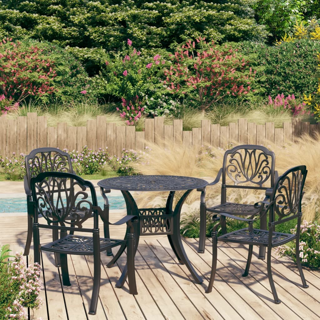 3Dílný Bistro Set Litý Hliník Bronzový