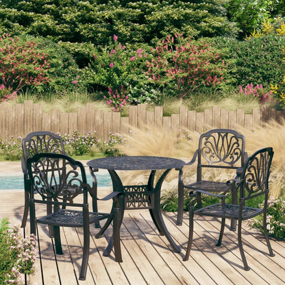 3Dílný Bistro Set Litý Hliník Bronzový