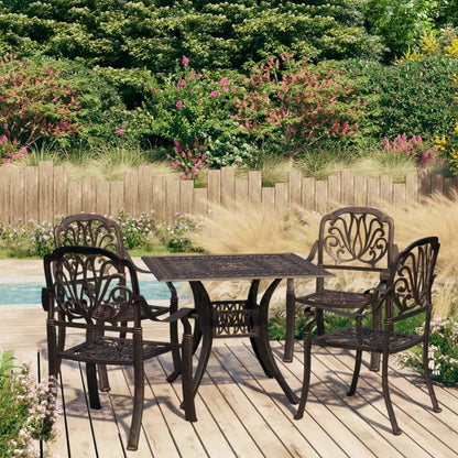5Dílný Bistro Set Litý Hliník Černý