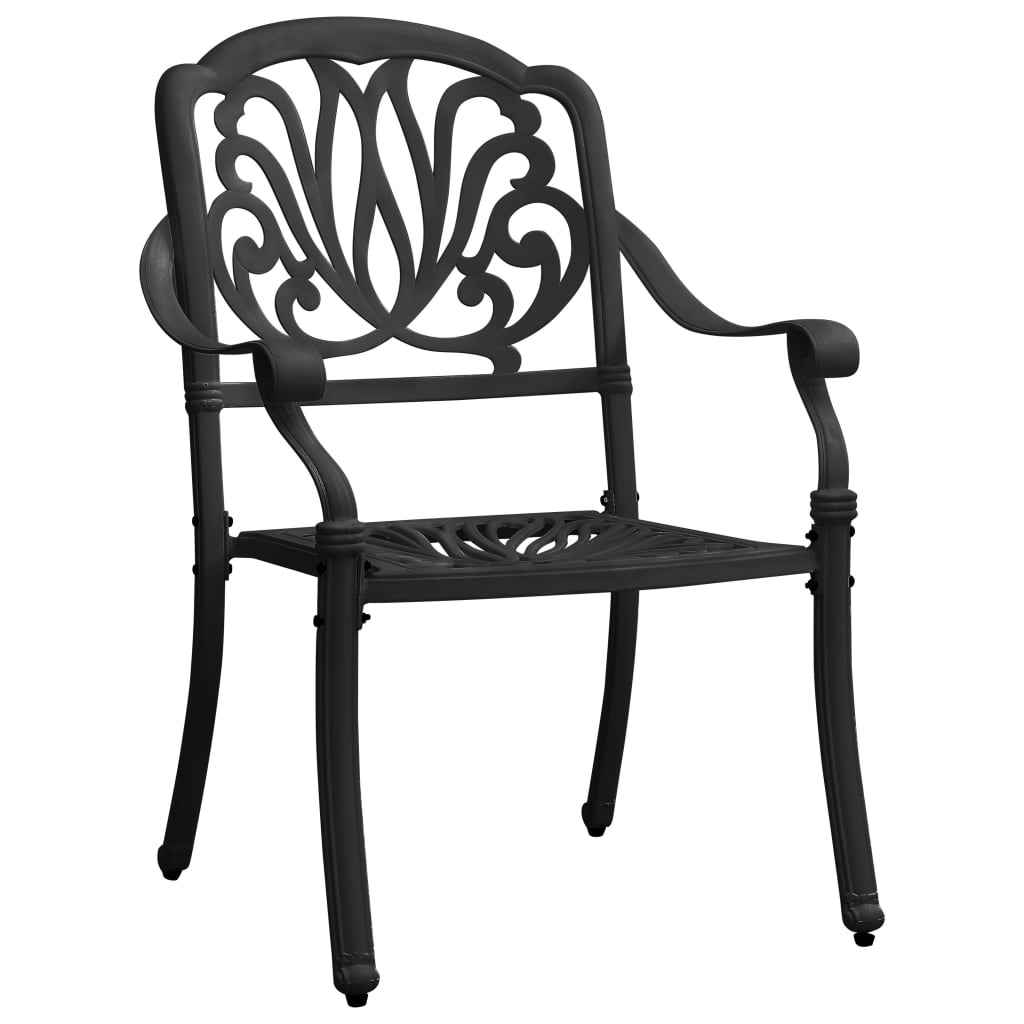5Dílný Bistro Set Litý Hliník Černý